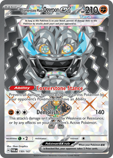 Cornerstone Mask Ogerpon ex (TWM 199)