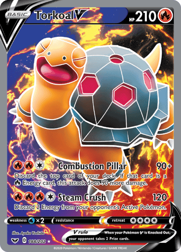 Torkoal V (SSH 188), Sword & Shield Pokémonkort