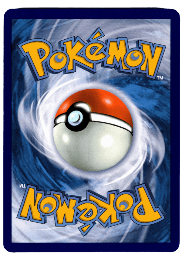 Pokémon Ceruledge ex kort med Pokéball på baksidan.