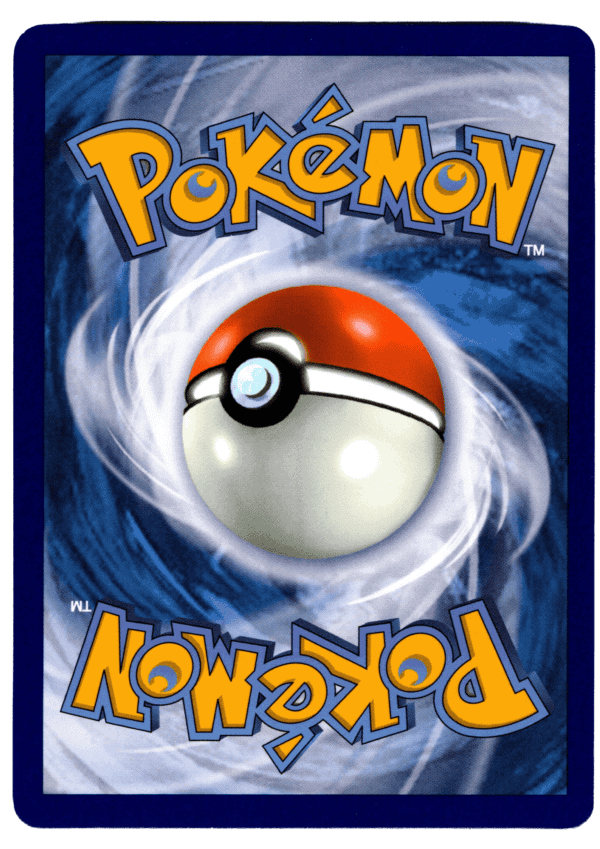 Pokémon Eevee ex kort med energisk design och blå bakgrund.