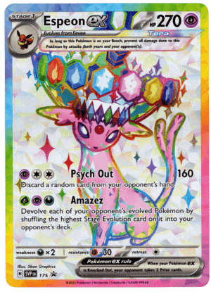 Pokémon Espeon ex med 270 HP och unika attacker sv_SE.