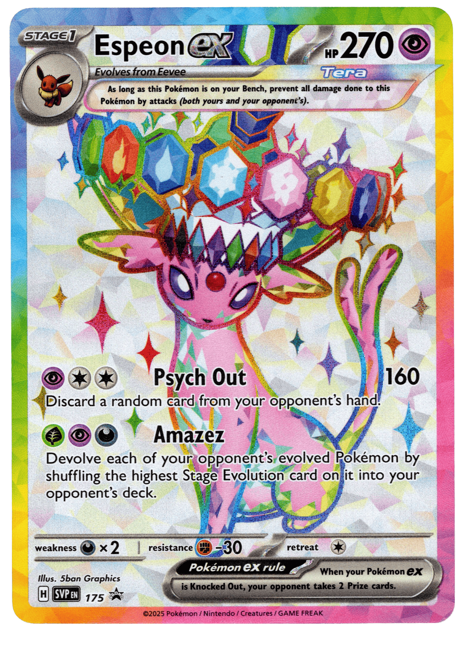 Pokémon Espeon ex med 270 HP och unika attacker sv_SE.