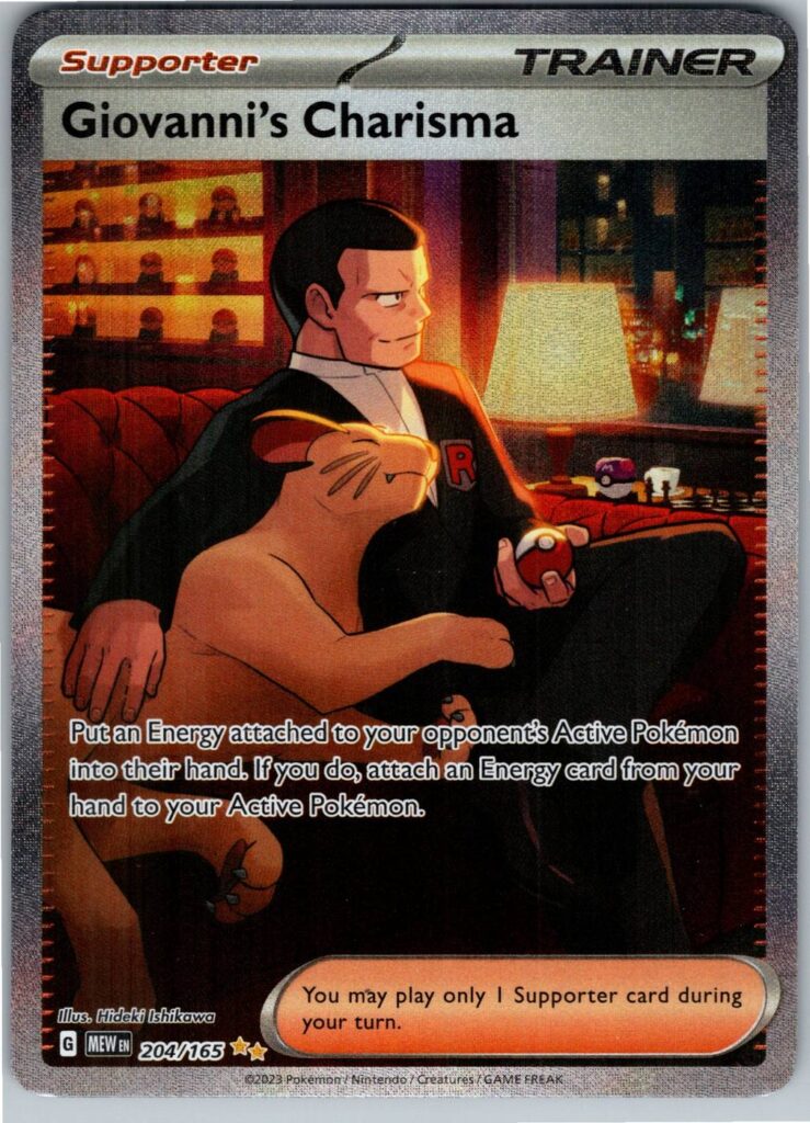 Giovanni's Charisma (MEW 204), MEW Pokémonkort