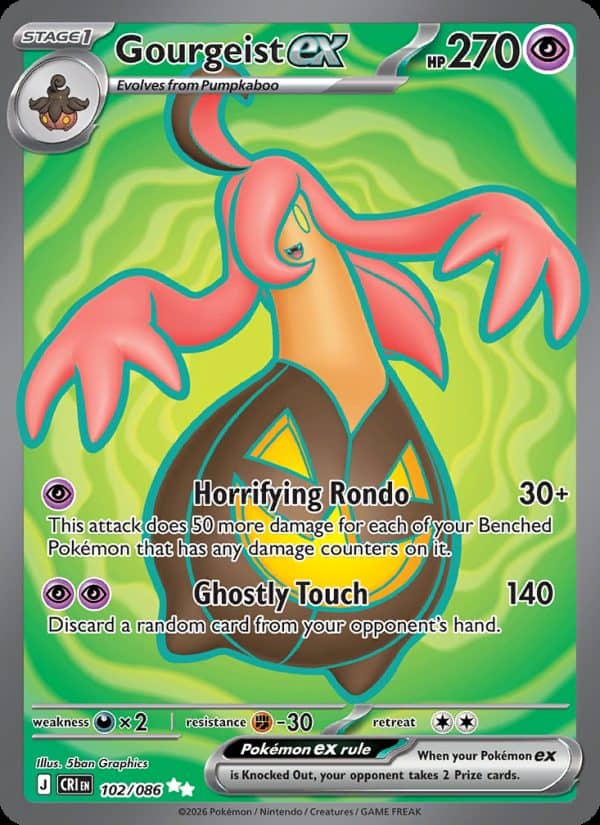 Gourgeist ex (CRI 102), Chaos Rising Pokémonkort