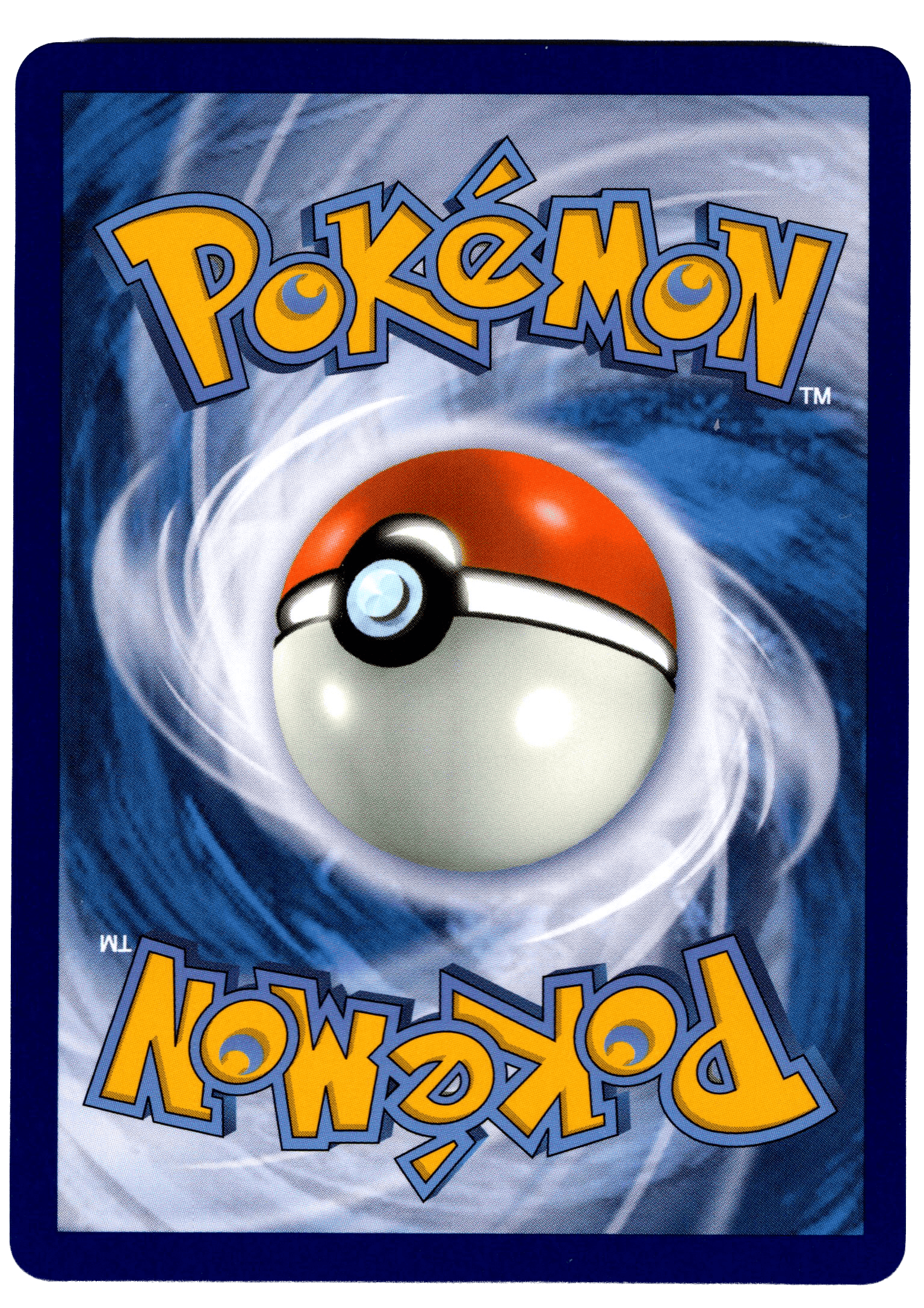 Pokémon-kort med Pokéball i blå bakgrund för samlare.