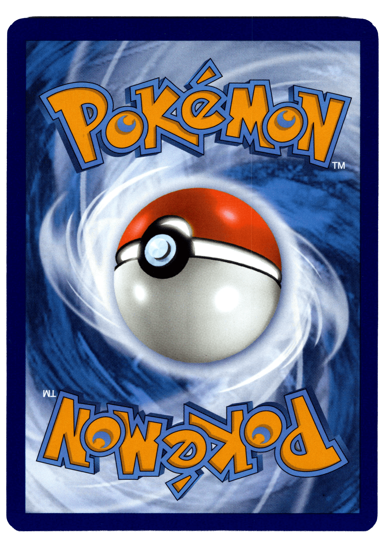 Pokémon-kort med Pokéball i blå bakgrund för samlare och fans.