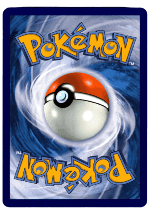 Mega Diancie ex Pokémon-kort med blå bakgrund och Pokéball.