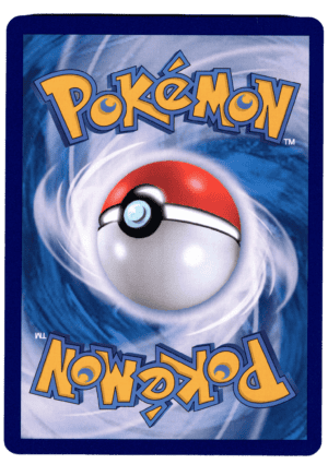 Pokémon Mew ex kort med blå bakgrund och Pokéball.