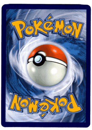 Pokémon-kort med Pokéball i blå bakgrund för samlare.