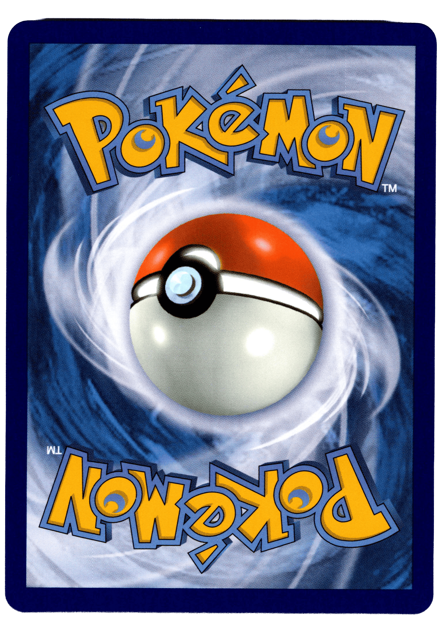 Pokémon-kort med Pokéball i blå bakgrund för samlare.