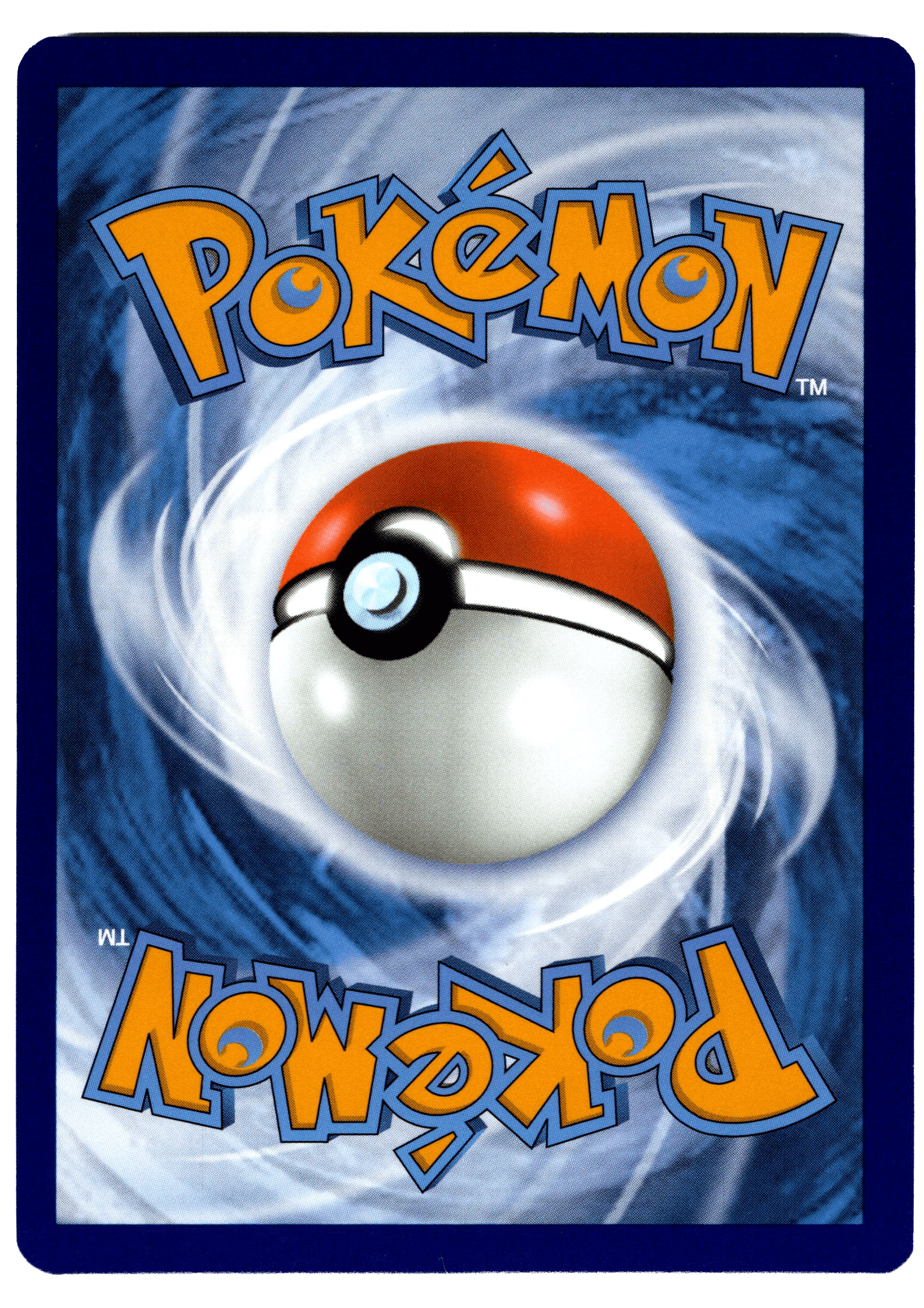 Pokémon-kort med Pokéball i blå bakgrund för samlare.