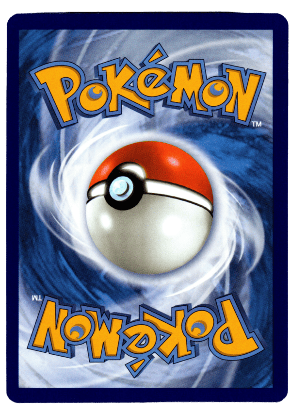 Tyrunt Pokémon-kort med blå bakgrund och Pokéball i centrum.