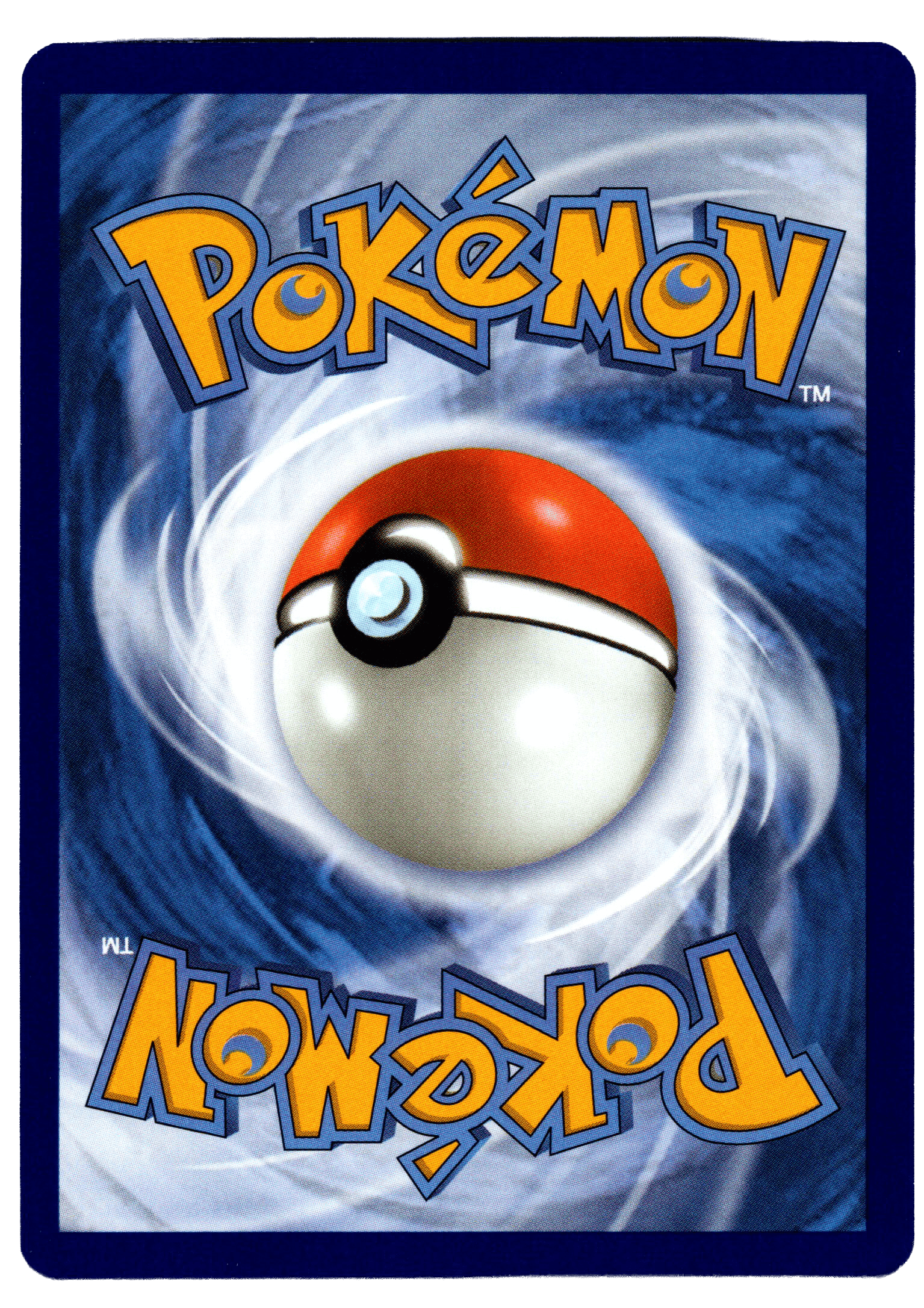 Tyrunt Pokémon-kort med blå bakgrund och Pokéball i centrum.