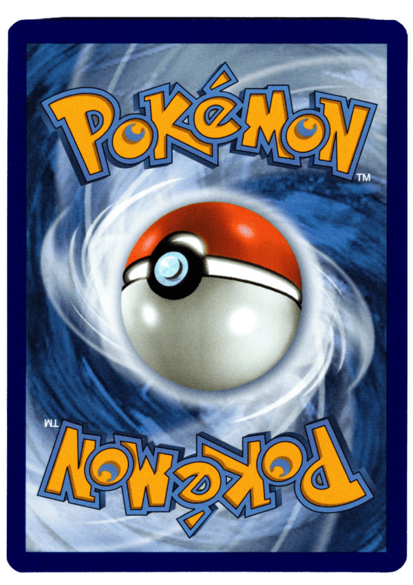 Pokémon-kort med Pokéball i blå bakgrund för samlare.