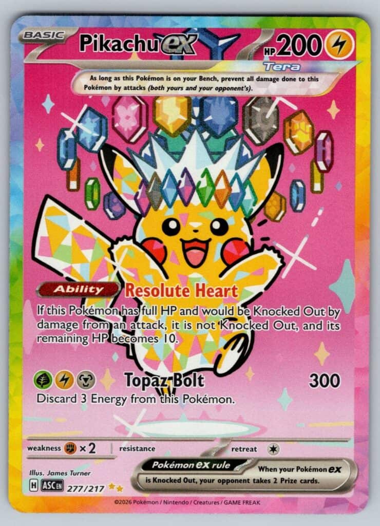 Pikachu ex (ASC 277), Ascended Heroes Pokémonkort