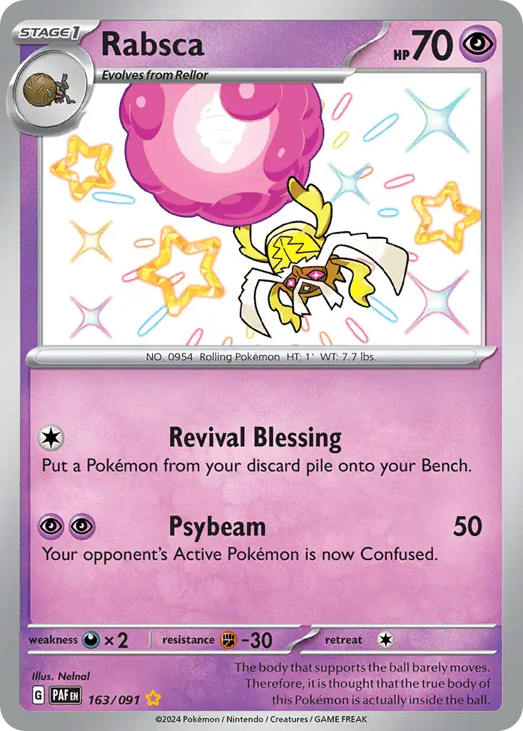 Rabsca (PAF 163), Paldean Fates Pokémonkort