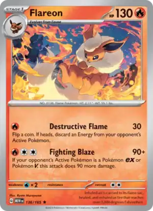 Flareon (MEW 136) Reverse Holo