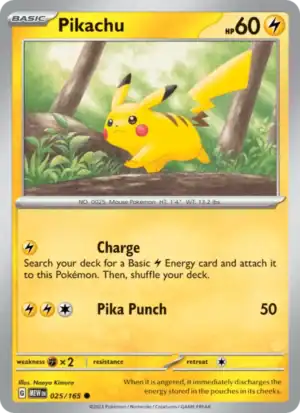 Pikachu (xMEW 025) Winter Stamp