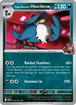 Team Rocket's Honchkrow (ASC 127)