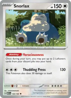 Snorlax (MEW 143) Reverse Holo