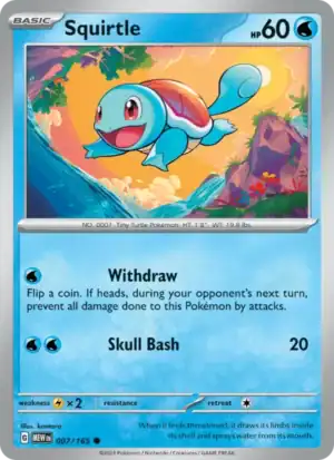 Squirtle (xMEW 007) Cosmo Reverse Holo