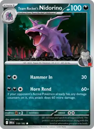 Team Rocket's Nidorino (DRI 118)