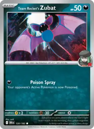 Team Rocket's Zubat (DRI 120) Reverse Holo